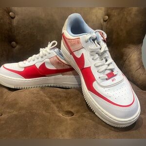 VEUC Nike Air Force 1 Low Shadow Cracked Leather